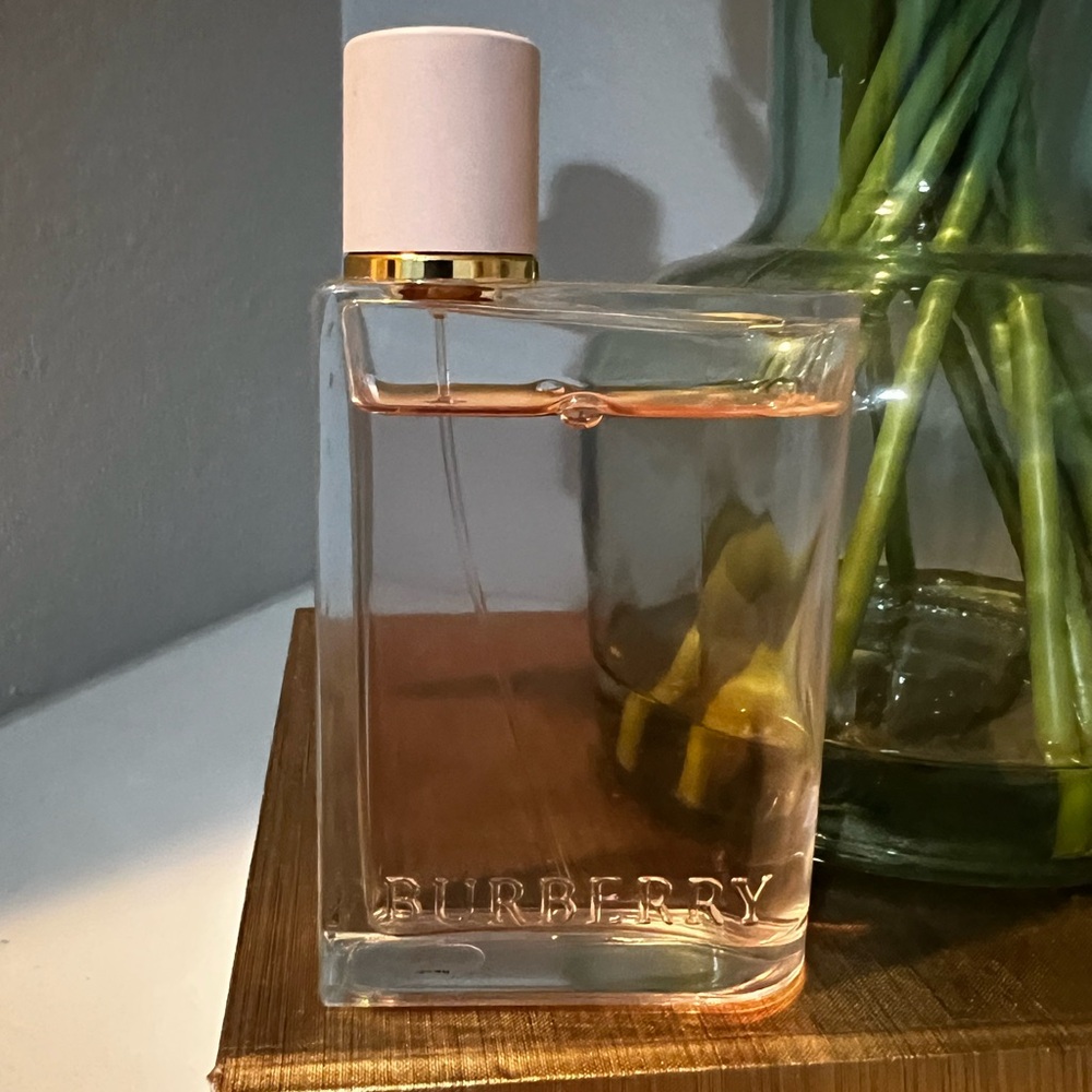 Burberry Perfume Bottle with Pink Cap